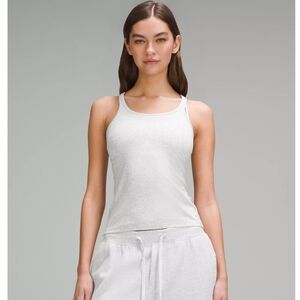 Hold Tight Thin Strap Racerback Tank Top 4 Heathered Core Ultra Light Grey